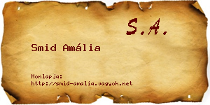 Smid Amália névjegykártya